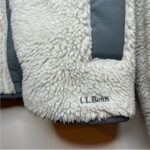 L.L. BEAN Bean’s Cozy Sherpa Fleece Jacket in Soapstone XL - Picture 6 of 9